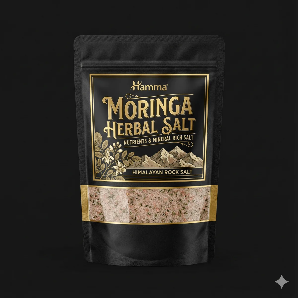 HERBAL SALT | HIMALAYAN PINK HERBAL SALT | POWDER | ENRICHED WITH MORINGA & KUPPAIMENI 500G