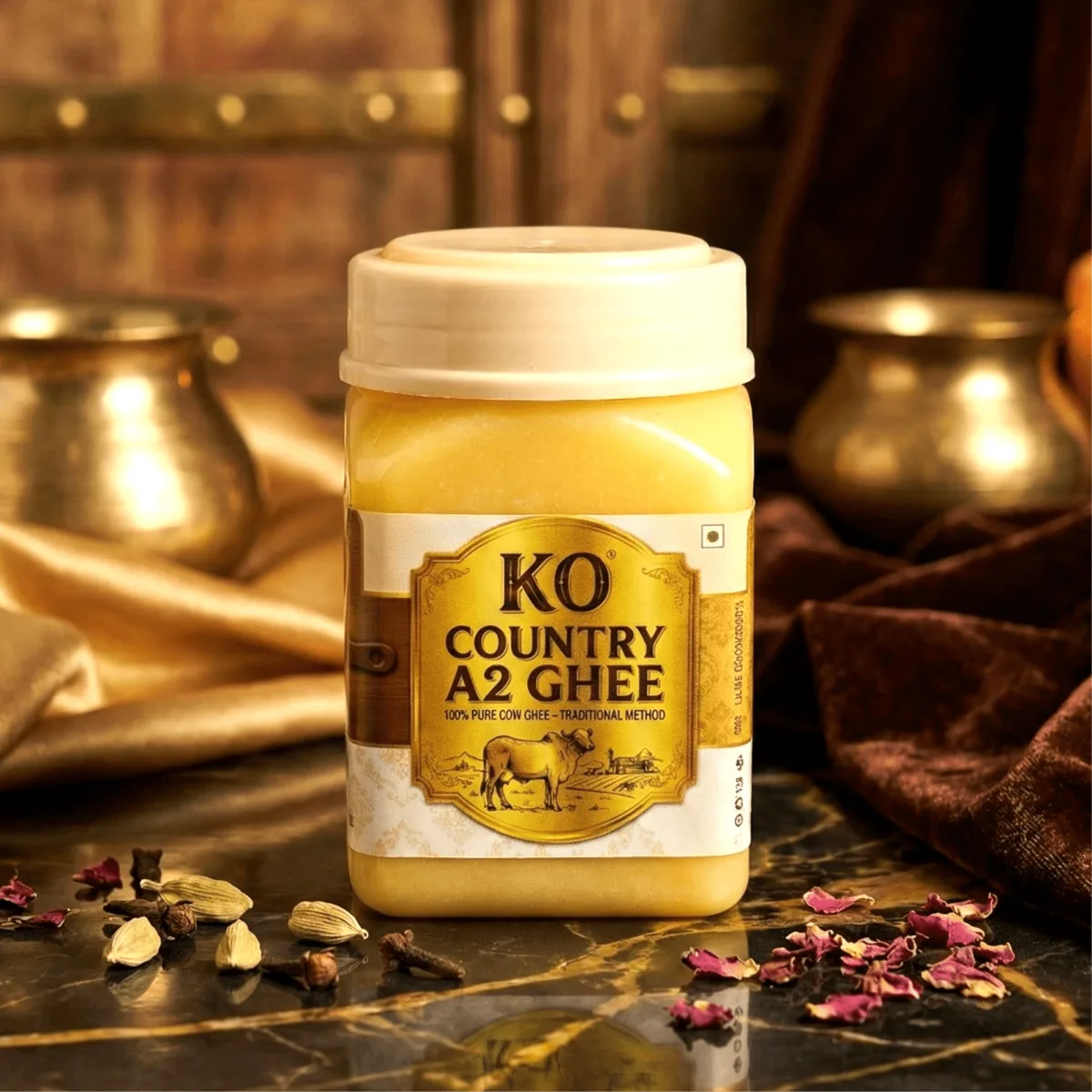KO A2 Gir Cow Ghee |  A2 Cow Ghee |  Pure and Healthy Desi Cow Ghee (Bottle -320G)